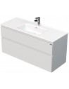 LETTY Komplet badmiljø med håndvask B121 cm Keramik og MDF - Mat hvid