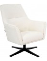 Tod rotérbar lænestol i Boucle polyester H90 cm - Elfenbenshvid