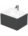 LETTY Komplet badmiljø med håndvask B61 cm Keramik og MDF - Antracit højglans