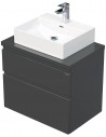 LETTY Komplet badmiljø med håndvask B70 cm Keramik og MDF - Antracit højglans
