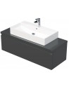 LETTY Komplet badmiljø med håndvask B120 cm Keramik og MDF - Antracit højglans
