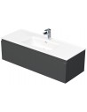 LETTY Komplet badmiljø med håndvask B121 cm Keramik og MDF - Mat antracit