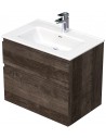 LETTY Komplet badmiljø med håndvask B71 cm Keramik og MDF - Mørk eg