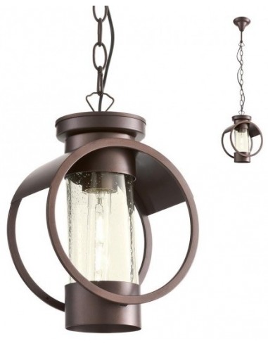 COMPASS Loftlampe i metal og glas...
