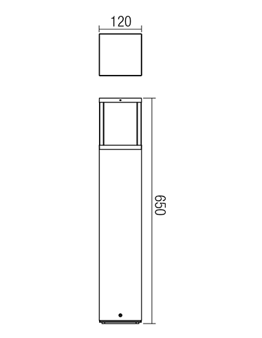 VITRA Bedlampe i aluminium og glas...