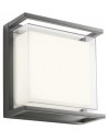 SCRIGNO Væglampe i aluminium og polycarbonat 22 x 22 cm 1 x 17W SMD LED - Mat mørkegrå