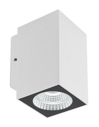 QUAD Væglampe i aluminium og glas...