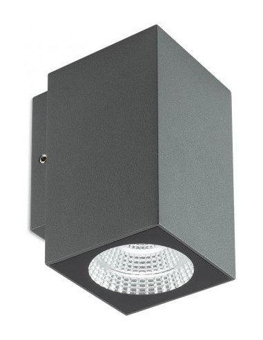 QUAD Væglampe i aluminium og glas...