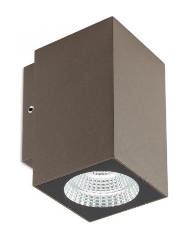 QUAD Væglampe i aluminium og glas...