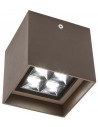 HUB Påbygningsspot i aluminium 10 x 10 cm 1 x 12W CREE LED - Mat mørkebrun