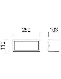BRICK Væglampe i aluminium... 2