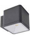 BETA Væglampe i aluminium og glas H8,6 cm 1 x 6W COB LED - Mat mørkegrå