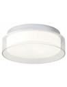 NAJI Badeværelseslampe i metal og glas Ø30 cm 1 x 12W SMD LED - Krom/Hvid