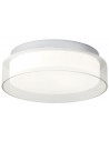 NAJI Badeværelseslampe i metal og glas Ø35 cm 1 x 18W SMD LED - Krom/Hvid