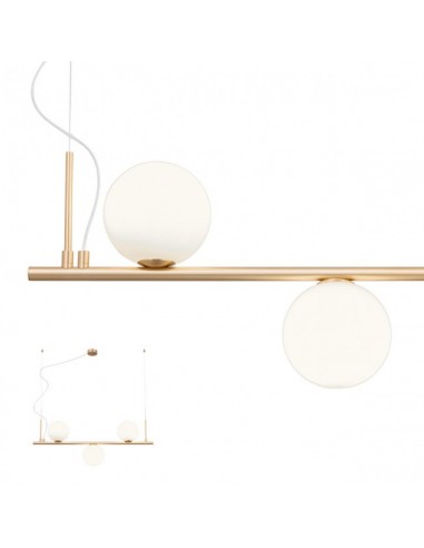 TALIS Loftlampe i aluminium og glas...