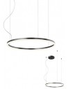 ORBIT Loftlampe i aluminium Ø60 cm 40,5W LED - Mat sort