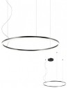 ORBIT Loftlampe i aluminium Ø80 cm 55W LED - Mat sort