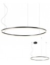 ORBIT Loftlampe i aluminium Ø100 cm 68W LED - Mat sort