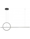 GIOTTO Langbordspendel i aluminium B143 cm 46W LED - Mat sort
