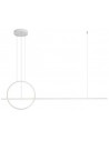 GIOTTO Langbordspendel i aluminium B143 cm 46W LED - Mat hvid