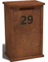 Arizona M postkasse H100 x B60 cm i corten stål
