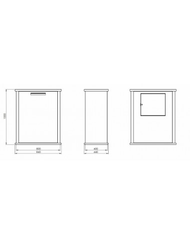 Arizona L postkasse H100 x B80 cm i...