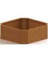 Boston højbed uden bund H40 x B108,3 x D108,3 cm i corten stål