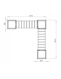 Miami Havebænk med bund... 2