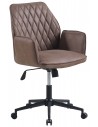 Knox kontorstol i mikrofiber H87 - 97 cm - Sort/Taupe