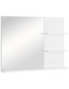 Spejl til badeværelset i MDF og glas 60 x 48 cm - Hvid
