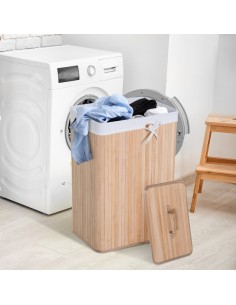 Vasketøjskurv i bambus og... 2