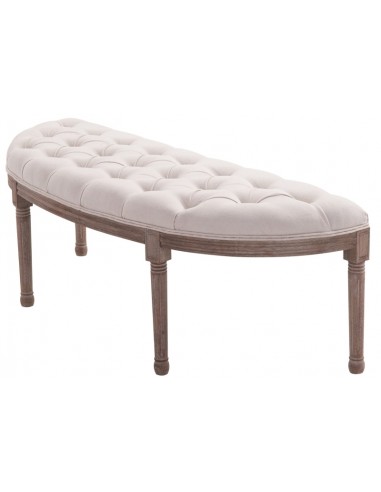 Bænk i linned og træ B140,5 cm -...