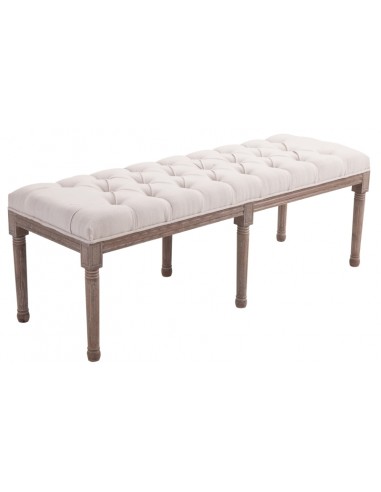 Bænk i linned og træ B142 cm -...