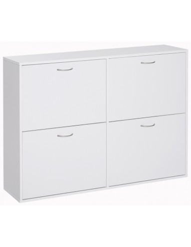 Skoskab i møbelplade 120 x 24 cm - Hvid