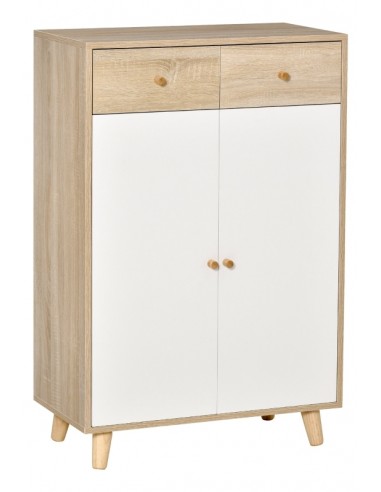 Skoskab i MDF og træ 68 x 35 cm -...