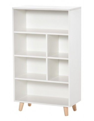 Bogreol i møbelplade og træ H103,3 x...