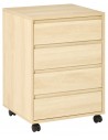 Skuffesektion i MDF H65 cm - Natur