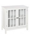 Opbevaringsskab til køkken i MDF og glas H76 cm - Hvid