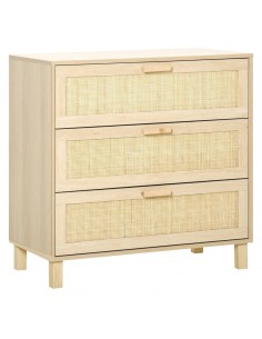 Kommode i MDF og rattan H80...