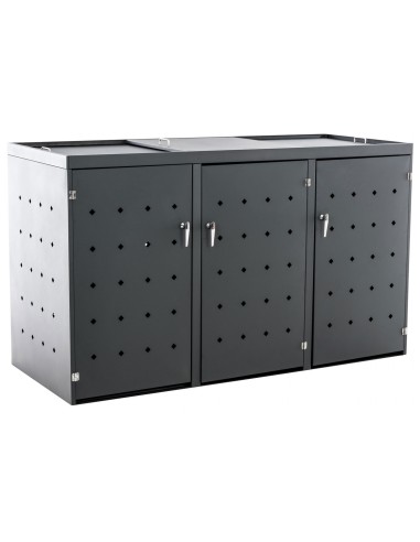 Nelli affaldsskjuler med låg i stål...