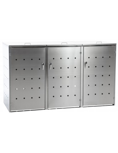 Nelli affaldsskjuler med låg i stål...