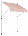 Westerly klemmemarkise i stål og polyester 350 x 120 cm - Beige