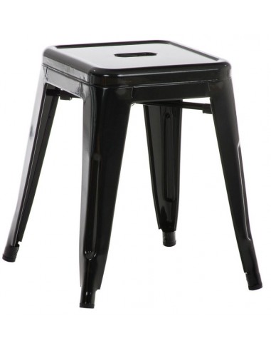 Skammel i metal H46 cm - Sort