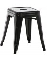 Skammel i metal H46 cm - Sort