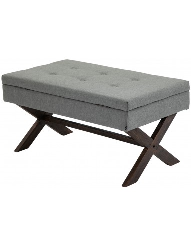 Bænk med opbevaring i træ og...