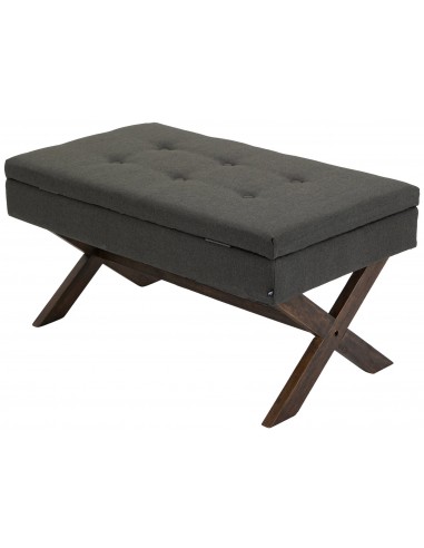 Bænk med opbevaring i træ og...