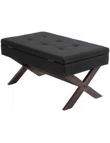 Bænk med opbevaring i træ og...