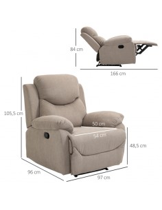 Loungestol i linned H105,5... 2