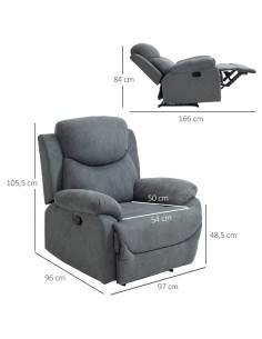 Loungestol i linned H105,5... 2