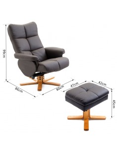 Lænestol med skammel i... 2